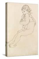 Seated Child, 1916-Egon Schiele-Stretched Canvas