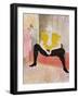 Seated Clowness, 1896-Henri de Toulouse-Lautrec-Framed Giclee Print