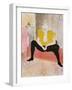 Seated Clowness, 1896-Henri de Toulouse-Lautrec-Framed Giclee Print