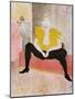 Seated Clowness, 1896-Henri de Toulouse-Lautrec-Mounted Giclee Print