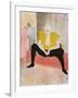 Seated Clowness, 1896-Henri de Toulouse-Lautrec-Framed Giclee Print