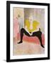 Seated Clowness, 1896-Henri de Toulouse-Lautrec-Framed Giclee Print