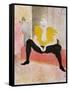 Seated Clowness, 1896-Henri de Toulouse-Lautrec-Framed Stretched Canvas