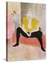 Seated Clowness, 1896-Henri de Toulouse-Lautrec-Stretched Canvas