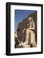 Seated Colossus in Front of 8th Pylon, Karnak Temple, Luxor, Thebes, Egypt, North Africa, Africa-Richard Maschmeyer-Framed Photographic Print