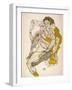 Seated Couple, 1915-Egon Schiele-Framed Giclee Print