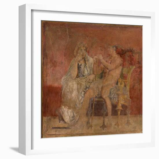 Seated couple, c.50–40 B.C.-Roman Republican Period-Framed Giclee Print