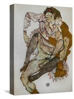 Seated Couple (Egon Und Edith Schiele), 1915-Egon Schiele-Stretched Canvas