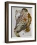 Seated Couple (Egon Und Edith Schiele), 1915-Egon Schiele-Framed Giclee Print