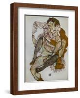 Seated Couple (Egon Und Edith Schiele), 1915-Egon Schiele-Framed Giclee Print