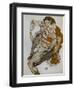 Seated Couple (Egon Und Edith Schiele), 1915-Egon Schiele-Framed Giclee Print