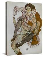 Seated Couple (Egon Und Edith Schiele), 1915-Egon Schiele-Stretched Canvas