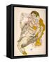 Seated Couple-Egon Schiele-Framed Stretched Canvas