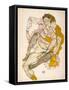 Seated Couple-Egon Schiele-Framed Stretched Canvas