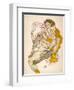 Seated Couple-Egon Schiele-Framed Giclee Print