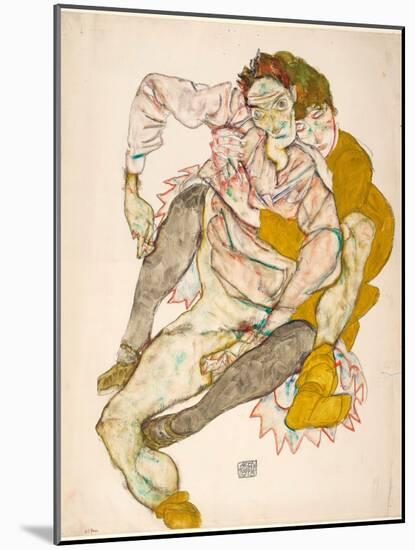 Seated Couple-Egon Schiele-Mounted Giclee Print