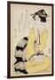 Seated Courtesan with a Book, C.1804-29-Kikugawa Toshinobu Eizan-Framed Giclee Print