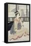 Seated Courtesan-Kikugawa Toshinobu Eizan-Framed Stretched Canvas