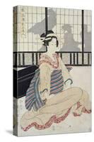 Seated Courtesan-Kikugawa Toshinobu Eizan-Stretched Canvas