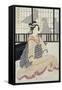 Seated Courtesan-Kikugawa Toshinobu Eizan-Framed Stretched Canvas