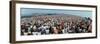 Seated Crowd Listening to Musicians Perform at Woodstock Music Festival-John Dominis-Framed Premium Photographic Print