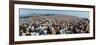 Seated Crowd Listening to Musicians Perform at Woodstock Music Festival-John Dominis-Framed Photographic Print