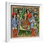 Seated Crowned Figure Surrounded by Musicians Playing the Lute, Bagpipes-null-Framed Giclee Print