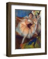 Seated Dancer, 1879-1880-Edgar Degas-Framed Giclee Print