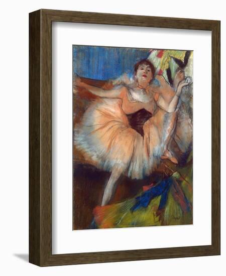 Seated Dancer, 1879-1880-Edgar Degas-Framed Giclee Print