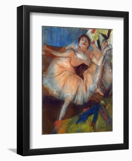 Seated Dancer, 1879-1880-Edgar Degas-Framed Giclee Print