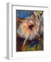 Seated Dancer, 1879-1880-Edgar Degas-Framed Giclee Print