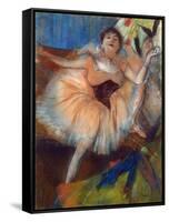 Seated Dancer, 1879-1880-Edgar Degas-Framed Stretched Canvas