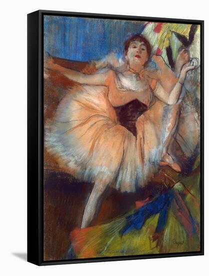 Seated Dancer, 1879-1880-Edgar Degas-Framed Stretched Canvas