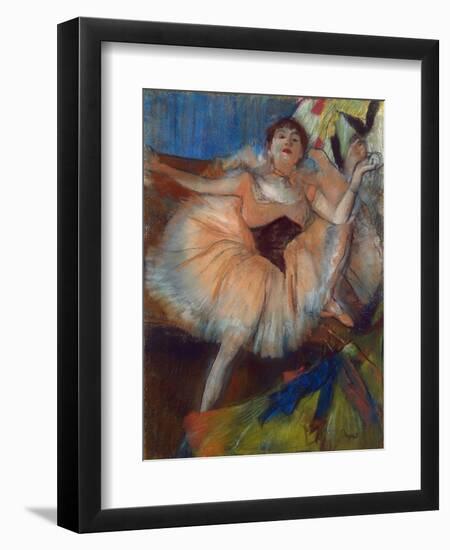 Seated Dancer, 1879-80-Edgar Degas-Framed Giclee Print