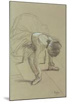 Seated Dancer Adjusting Her Shoes, circa 1890-Edgar Degas-Mounted Giclee Print