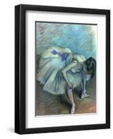 Seated Dancer, circa 1881-83-Edgar Degas-Framed Giclee Print