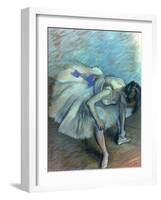 Seated Dancer, circa 1881-83-Edgar Degas-Framed Giclee Print