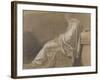 Seated, Drapery Study (Plato for "Death of Socrates")-Jacques-Louis David-Framed Giclee Print