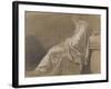 Seated, Drapery Study (Plato for "Death of Socrates")-Jacques-Louis David-Framed Giclee Print