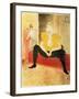 Seated Female Clown, Mlle. Cha-U-Kao, 1896-Henri de Toulouse-Lautrec-Framed Giclee Print