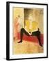 Seated Female Clown, Mlle. Cha-U-Kao, 1896-Henri de Toulouse-Lautrec-Framed Giclee Print