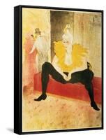 Seated Female Clown, Mlle. Cha-U-Kao, 1896-Henri de Toulouse-Lautrec-Framed Stretched Canvas