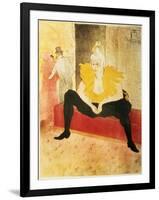 Seated Female Clown, Mlle. Cha-U-Kao, 1896-Henri de Toulouse-Lautrec-Framed Premium Giclee Print