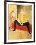 Seated Female Clown, Mlle. Cha-U-Kao, 1896-Henri de Toulouse-Lautrec-Framed Giclee Print