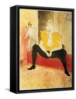 Seated Female Clown, Mlle. Cha-U-Kao, 1896-Henri de Toulouse-Lautrec-Framed Stretched Canvas