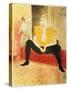 Seated Female Clown, Mlle. Cha-U-Kao, 1896-Henri de Toulouse-Lautrec-Stretched Canvas