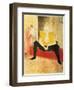 Seated Female Clown, Mlle. Cha-U-Kao, 1896-Henri de Toulouse-Lautrec-Framed Premium Giclee Print