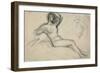 Seated Female Nude, 1881-Pierre Puvis de Chavannes-Framed Giclee Print