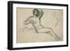 Seated Female Nude, 1881-Pierre Puvis de Chavannes-Framed Giclee Print