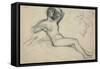 Seated Female Nude, 1881-Pierre Puvis de Chavannes-Framed Stretched Canvas